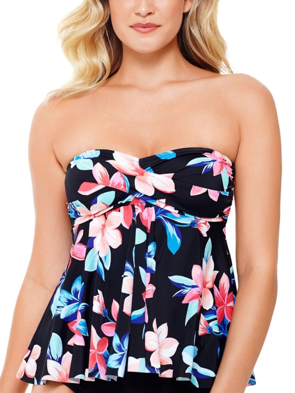 Swim Solutions Womens Flyaway Tankini Top